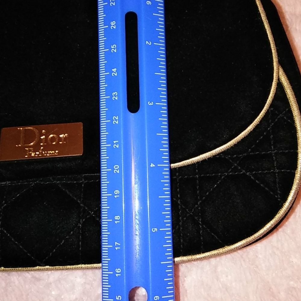 Black Velvet Quilted Bag💖 Metallic Piping - Picture 9 of 10